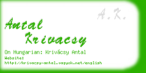 antal krivacsy business card